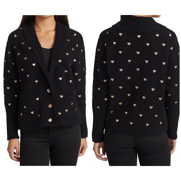 Generation Love Blossom Heart Embroidery Slouchy Oversized Cardigan Sweater - Picture 1 of 11